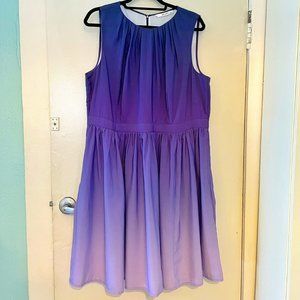 eShakti purple ombre empire dress 20W